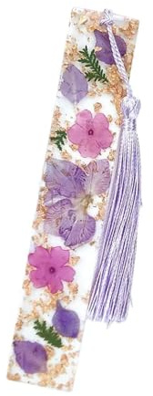 Segnalibro con fiori secchi, segnalibro in resina epossidica a forma di margherita, ideale per amanti dei libri, insegnanti, studenti, idea regalo per compleanno e Natale
