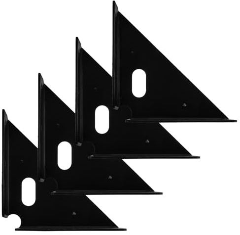 VALICLUD Lot de 4 Équerres d'Angle en Acier Inoxydable, Supports Renforcés pour Étagères et Bureaux, Fixation Sécurisée pour Meubles Suspendus et Armoires