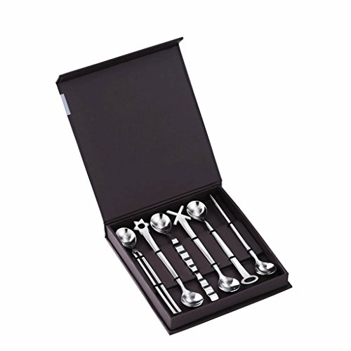 Sambonet 52550C30 - Cucchiaini per Party, Serie da 6, 18 x 10 cm, in Acciaio Inox
