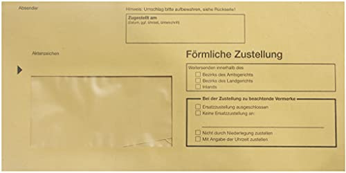 RNKVERLAG 2044/100 - Zustellungsumschlag innerer DIN Lang mit Sichtfenster, Recycling, 80 g/m², gelb, 1 Packung à 100 Stück