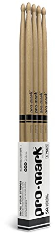 Baquetas ProMark Classic Forward 5A de nogal americano, punta ovalada de madera, compra 3 pares y recibe 1 gratis