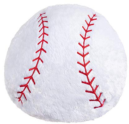CatchStar Baseball Pillow Plush for Boys: Soft Room Decor Double-Stitched Inner Liner 50lbs Tear-Resistant 0 Leaks - 3D Shape Stuffed Throw Toy Gift - Zip Cover 30s Wash no Clump 8-12 Yrs 18
