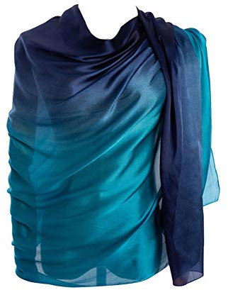 CYZLANN Damen-Schals, 100 % Seide, lange, leichte Schals für Damen