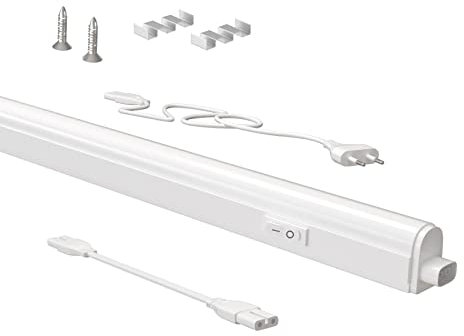 Lichtleiste mit Schalter 14W 1.400lm 4000K IP20 Unterbauleuchte Unterbaulampe Küchenleuchte Beleuchtung für Regale, Schränke, Vitrinen, Arbeitsplatten | LongLife LED