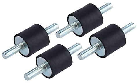 Keenso Gummipuffer M6, Stoßdämpfer Gummilager Vibrationsdämpfer Halterungen Luftkompressorpumpe Anti Vibration Schwingungsdämpfer(M6 20 * 20)