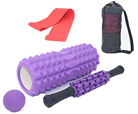 Fitness Foam Rollers For Deep Tissue Massage,Muscle Massage with Exercise Resistance Bands and Massage Balls Trigger Point Therapy - Ideal for Fitness,Yoga,Pilates,Myofascial Release,Pain Relief