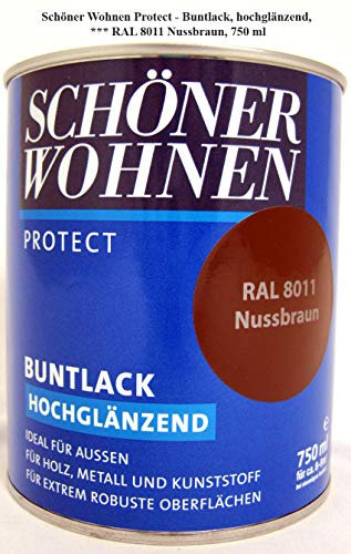 Protect Buntlack 750 ml, RAL 8011 Nussbraun hochglänzend, Alkydharzlack SW