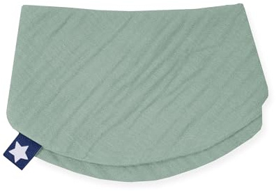Julius Zöllner halsduk av 100 procent muslinbomull, 40/17 cm, OEKO-TEX Standard 100, tillverkad i Tyskland, grön