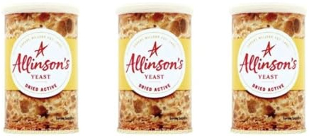 3 x 125g Dried Active Yeast Baking Bread Rolls Gluten Free Vegan