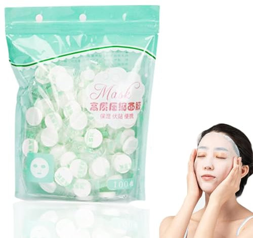 100 piezas Mascarilla Facial Comprimida Beauty DIY, Dulce Compresión Máscara Partículas, Puro Algodón Compresión Máscara,bricolaje Piel Cuidado Máscara