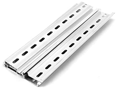 QWORK® 6 Stück Hutschiene Schlitz, Montageschiene Din, Hutschiene, 35mm Breit, 7.5mm Hoch, Lang 200mm