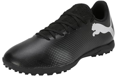 Puma Men Future 7 Play Tt Soccer Shoes, Puma Black-Puma White, 41 EU