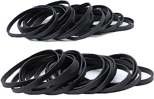 100 Stücke elastische große Gummibänder Schwarz 5mm breit Durchmesser 50mm Gummiband Haushaltsgummi Gummiringe Gummis Dehnbare Mülleimer Bänder für Haushalt Arbeit Büro Schule Stark haltbar