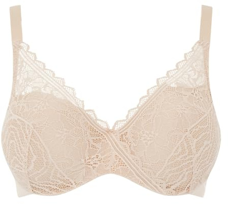 Chantelle – Easy Feel Floral Touch – dam – skal-bh – med bygel – smala remmar, Beige Dore, 70E