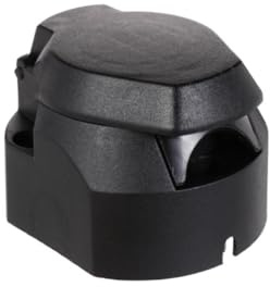 Conector de Remolque de 7 Pines 12v Estándar UE 2 Piezas | Negro, Metal y Plástico, Instalación y Retirada Rápidas, Enlace Estable para Tráiler y Vehículo Comercial
