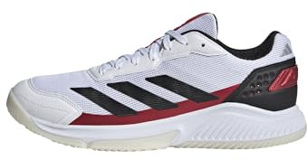 adidas Herren Courtquick Mens Shoes Padel-Schuhe, Cloud White/Core Black/Lucid Red, 42 2/3 EU