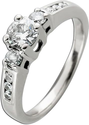 Ch.Abramowicz Diamantring Weißgold 750 18K Diamanten 0.55-0.56ct. W 16