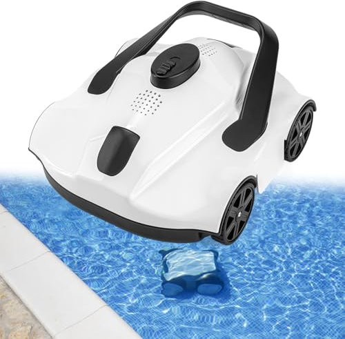 Limpiafondos Robótico para Piscinas, Aspirador inalámbrico con 130 Minutos de Autonomía,Carga Rápida,Potente Succión y Autoestacionamiento,para Piscinas Elevadas de Hasta 860 pies cuadrados