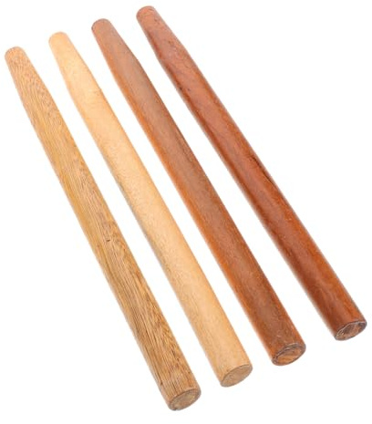 Yardwe 4 Pcs Garden Axe Wood Replacement Handle for Shovel and Farm Tools Long Ergonomic Grip, Sturdy Wooden Handles Reducing Effort for Farming and Construction Garden Supply