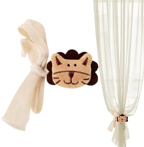 Clips de cortina, cuerda de amarre de animales de dibujos animados, soportes modernos para cortinas, alzapaños para cortinas, alzapaños de felpa para ventana, dormitorio, sala de estar