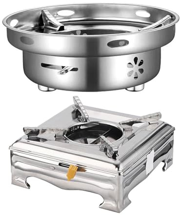 Hornillo De Alcohol Portátil Estufa De Cocina Para Acampar | Estufa Para Mochileros, Soporte Ligero De Acero Inoxidable Para Quemador De Alcohol Para Camping