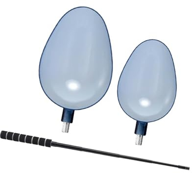 perfk Lot de 2 Cuillères à Lancer Ergonomiques et Antidérapantes pour Leurres de Pêche, avec Canne Télescopique pour Pêcheur, avec du Blanc