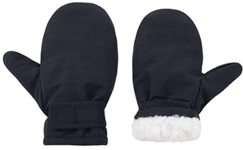 FGUUTYM Moufles d'hiver imperméables pour tout-petits Gants de neige pour bébé Moufles d'hiver pour fille Gants doigts enfant (noir, 6-24 mois)
