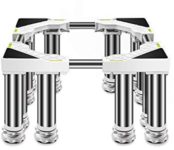Universal Adjustable Washing Machine Stand & Dryer Shelf, Sturdy Base for Refrigerators, Cabinets & Air Conditioners, Height Adjustable Roller Tray Support for Home Appliances