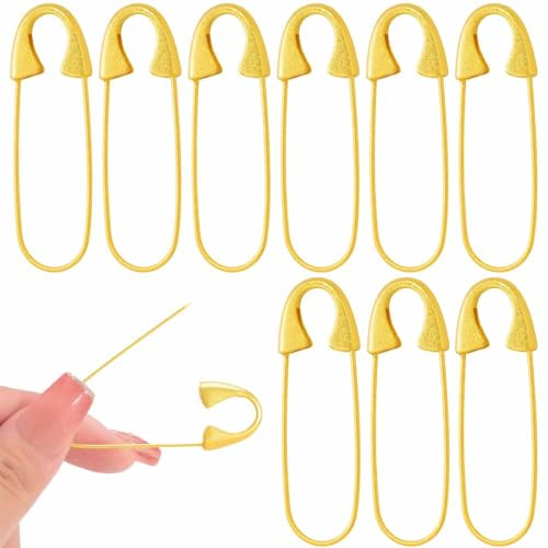 Safety Pin 30Pcs Gold Pin Brooches Decorative Crafting Pins Fastening Accessory for Clothes Skirts Garments Crafts (Gold)