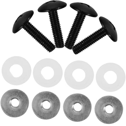 CLISPEED Hockey Visor Repair Kit with M4 Screws Washers Aluminum Alloy Stainless Steel Hardware for Helmet Visor Replacement Parts in Casual Professional Use