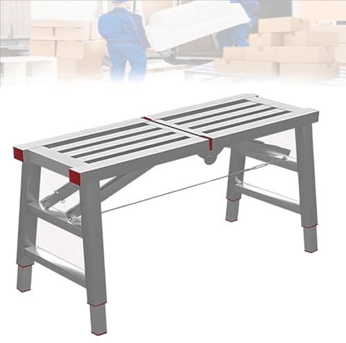 Soportes de andamio plegables portátiles con patas ajustables para ingeniería doméstica y corte de setos