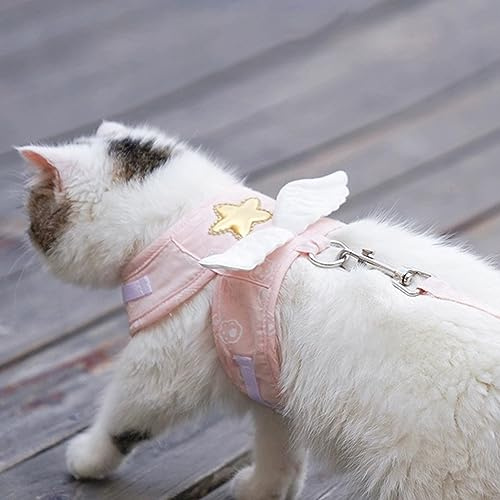 Tnfeeon Katzengeschirr-Leine, Abreißsicher, Leichtes, Weiches Netz, Verstellbare Passform, für Tägliche Spaziergänge und Outdoor-Abenteuer (XL (2,5–4 kg/5,5–8,8 lb))