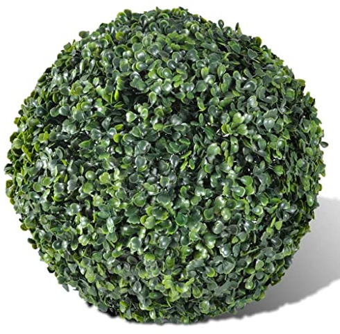 Genérico Arbusto de Bolas Boj Artificial H27 cm 2 Unidades,Decoración,Flora artificial-40871