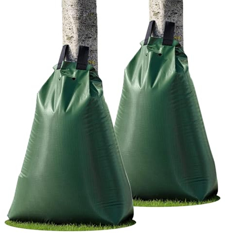 Wassersack für Bäume,Baumbewässerungssack,2×75L Bewässerungssystem für Bäume,PVCBewässerungsbeutel,Baumbewässerungsbeutel,Bewässerungssack für Garten