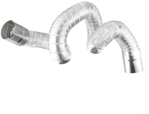 Stainless Steel Elbow Chimney Liner Bend for Wood Stove Flue, Telescopic Multi Flue Stove Pipe with Flexible Stove Connector, High Temperature Resistant Pipe