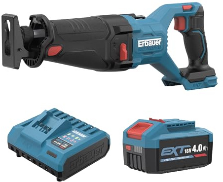 Erbauer ERI1089RSP Scie sabre sans fil 18V 4Ah brushless