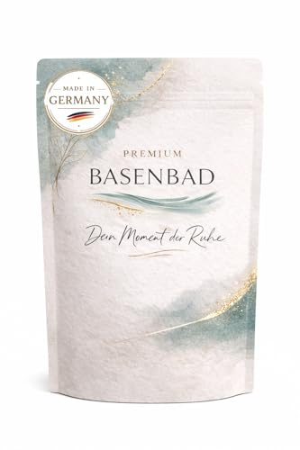 Premium Basenbad 900 g – Basisches Badesalz für dein Wellness-Ritual – Mineralischer Badezusatz für entspannende Voll- und Fußbäder