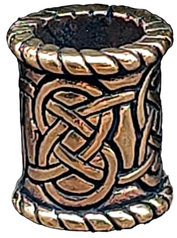 Kiss of Leather Bartperle Haarperle Bronze Keltenknoten