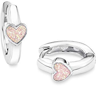Prinzessin Lillifee Ohrringe 925 Sterling Silber Mädchen Kinder Ohrschmuck, Herz, Kommt in Schmuck Geschenk Box