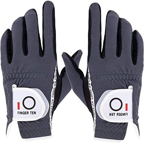 FINGER TEN Gants De Golf Hommes Homme pour PoignEe Paire De Valeur，Gant De Golf Homme Chaud Tous Les Temps Durable en Forme Taille Petit Moyen Grand S M L ML XL