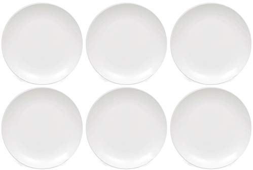 Maxwell & Williams Cashmere Side Plates, Coupe Style, Fine Bone China, White, 19 cm, 6 Piece Side Plate Set