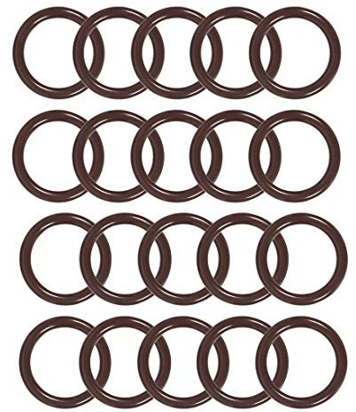 sourcing map Packung mit 20 Fluorkautschuk O-Ringe 19mm OD 14mm ID 2.5mm Breite Metrisch FKM Dichtung