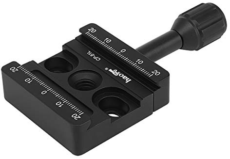 Haoge CP-51L 50mm Vis Bouton de Serrage à dégagement Rapide Adaptateur de Fixation avec Bras Long pour Plaque QR dégagement Rapide Appareil Trépied Rotule Monopode Tête à rotule Compatible Arca Swiss
