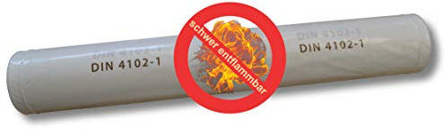 Schwer entflammbare B1 Folie - 4 x 25 m 120 µ - 100 m² pro Großrolle - [DIN 4102] - weiße Dampfsperrfolie - verschiedene Abmessungen und Stärken (4x25m / 120µ)