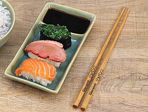 Bacchette Sushi Personalizzate, Custom Chopstick, Custodia in Pelle per bacchette Giapponesi, bacchette cinesi legno bambù personalizzate