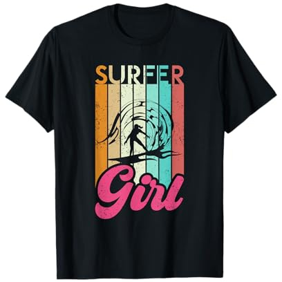 Surfer Girls Water Sports Surfing Retro Waves Surfing T-Shirt