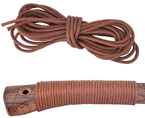 All-Purpose Leather Cord Wrap for Axe, Mattock, Swords Handle Wraps, 5 Meters in Length (Brown - 5 meter)