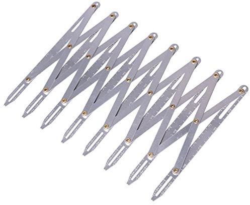 Expanding Sewing Gauge, Adjustable Aluminum Expandable Buttonhole Ruler Gauge Button Guide Spacing Device Spacer Holes Seam DIY Curtain Accessories for Household Equidisting Measurement