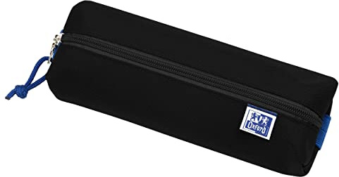 Oxford Federmäppchen für Mädchen und Jungen, rechteckig, Stifte-Etui, langlebig, schwarz