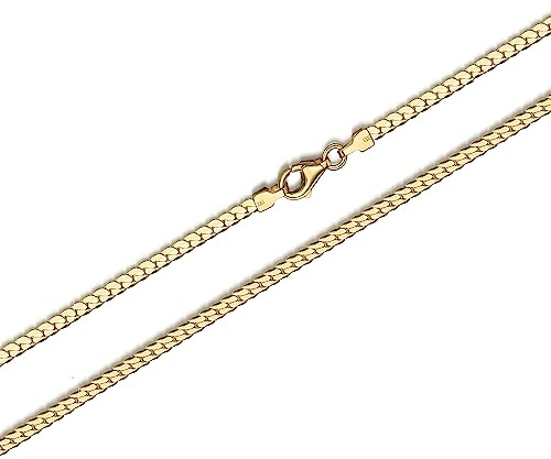 Generisch Echtgold 8 kt 333 Gold Goldkette Panzerkette Halskette Kette Collier Schmuck verschiedene Breiten und Längen